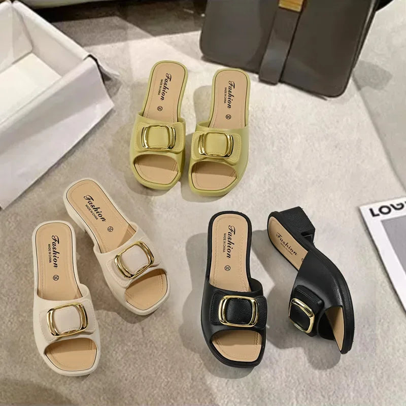 New Style Women's Summer Open-toe Sandals with Thick and Soft Soles.slippers for Women