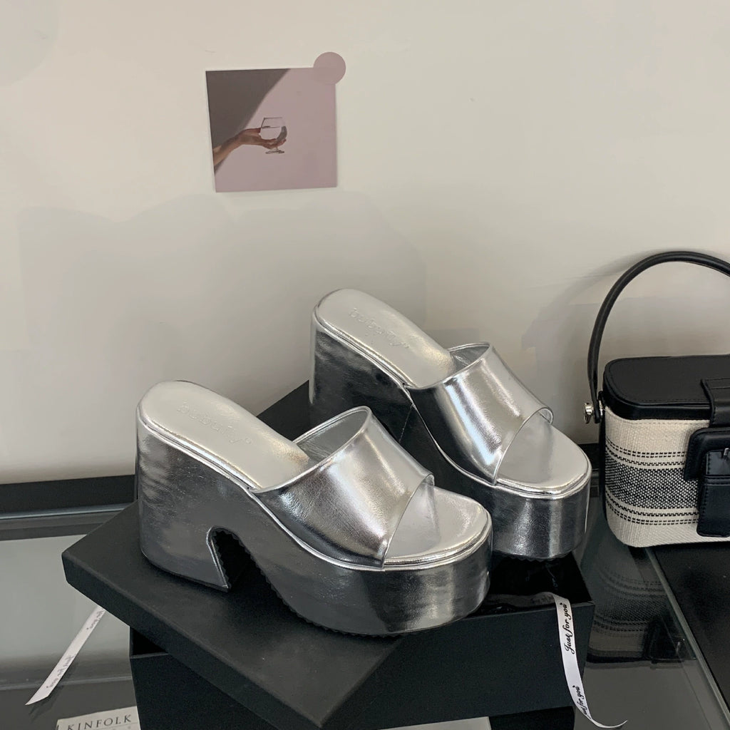 Women's Thick Sole Open Toe Slippers – Soft Breathable Unique Sandals for Indoor/Outdoor Summer Comfort